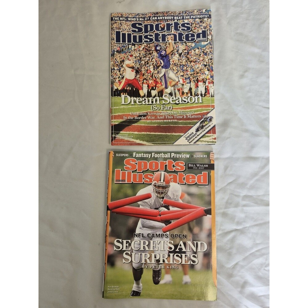 Sports Illustrated Magazine Lot of 2 2007 NFL Football Preview Kansas Missouri
